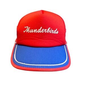 Vtg US Air Force Thunderbirds Designer Pro 3 Stripe Trucker Hat Cap Snapback